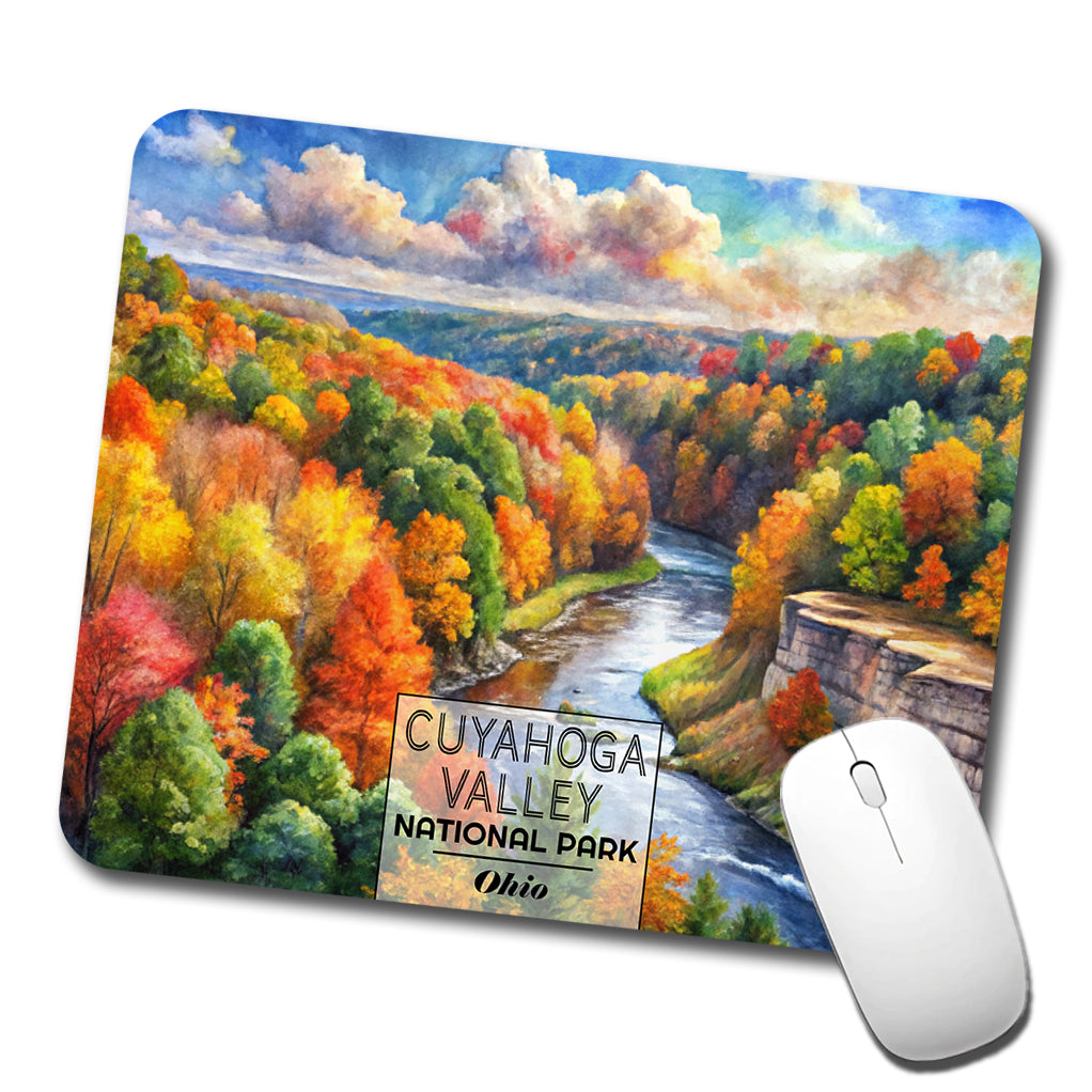 Cuyahoga Valley National Park Ohio Watercolor Low Profile Mouse Pad Mat