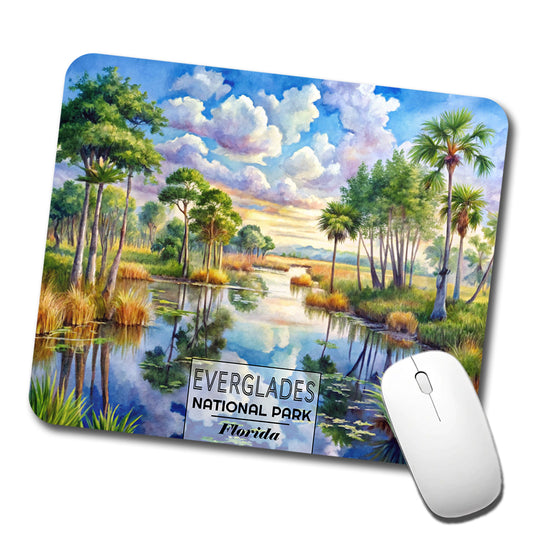 Everglades National Park Florida Watercolor Low Profile Mouse Pad Mat