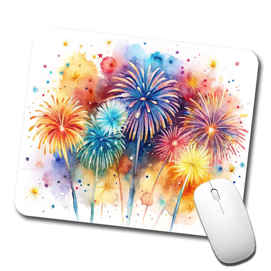 Fireworks Colorful Low Profile Mouse Pad Mat