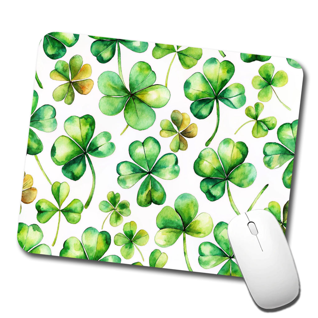 Four Leaf Clovers Ireland St. Patrick's Day Low Profile Mouse Pad Mat