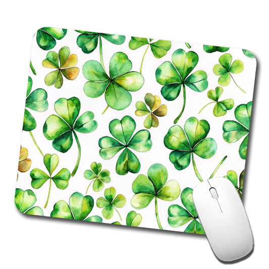 Four Leaf Clovers Ireland St. Patrick's Day Low Profile Mouse Pad Mat