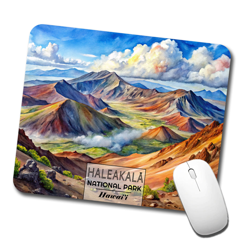Haleakala National Park Hawaii Maui Watercolor Low Profile Mouse Pad Mat