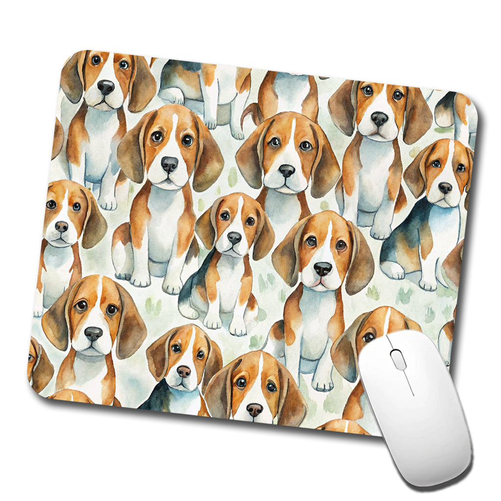 Lots Of Beagles Dogs Cute Low Profile Mouse Pad Mat