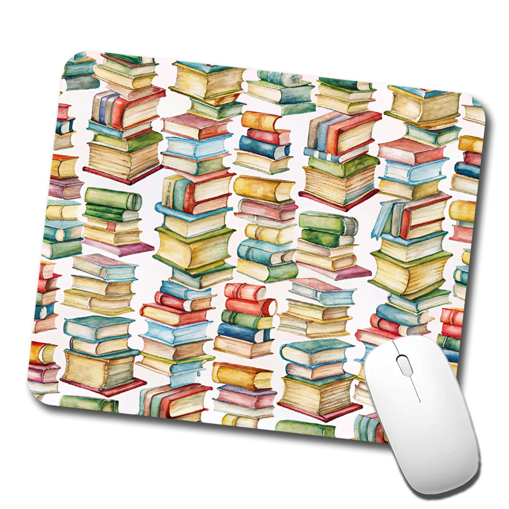 Lots Of Books Library Reading Reader Low Profile Mouse Pad Mat