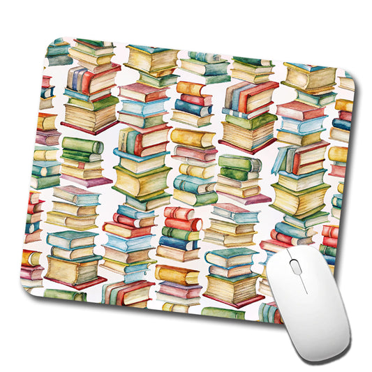 Lots Of Books Library Reading Reader Low Profile Mouse Pad Mat