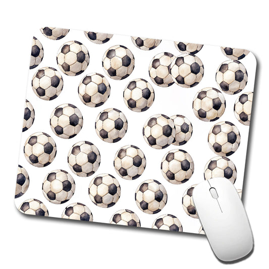 Lots Of Soccer Balls Footballs Low Profile Mouse Pad Mat