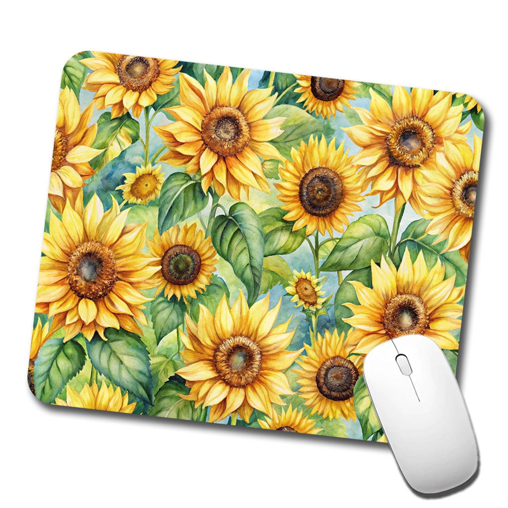 Lots Of Sunflowers Low Profile Mouse Pad Mat