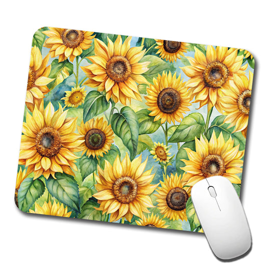 Lots Of Sunflowers Low Profile Mouse Pad Mat