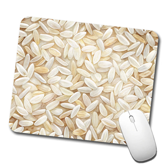 Lots Of White Rice Low Profile Mouse Pad Mat