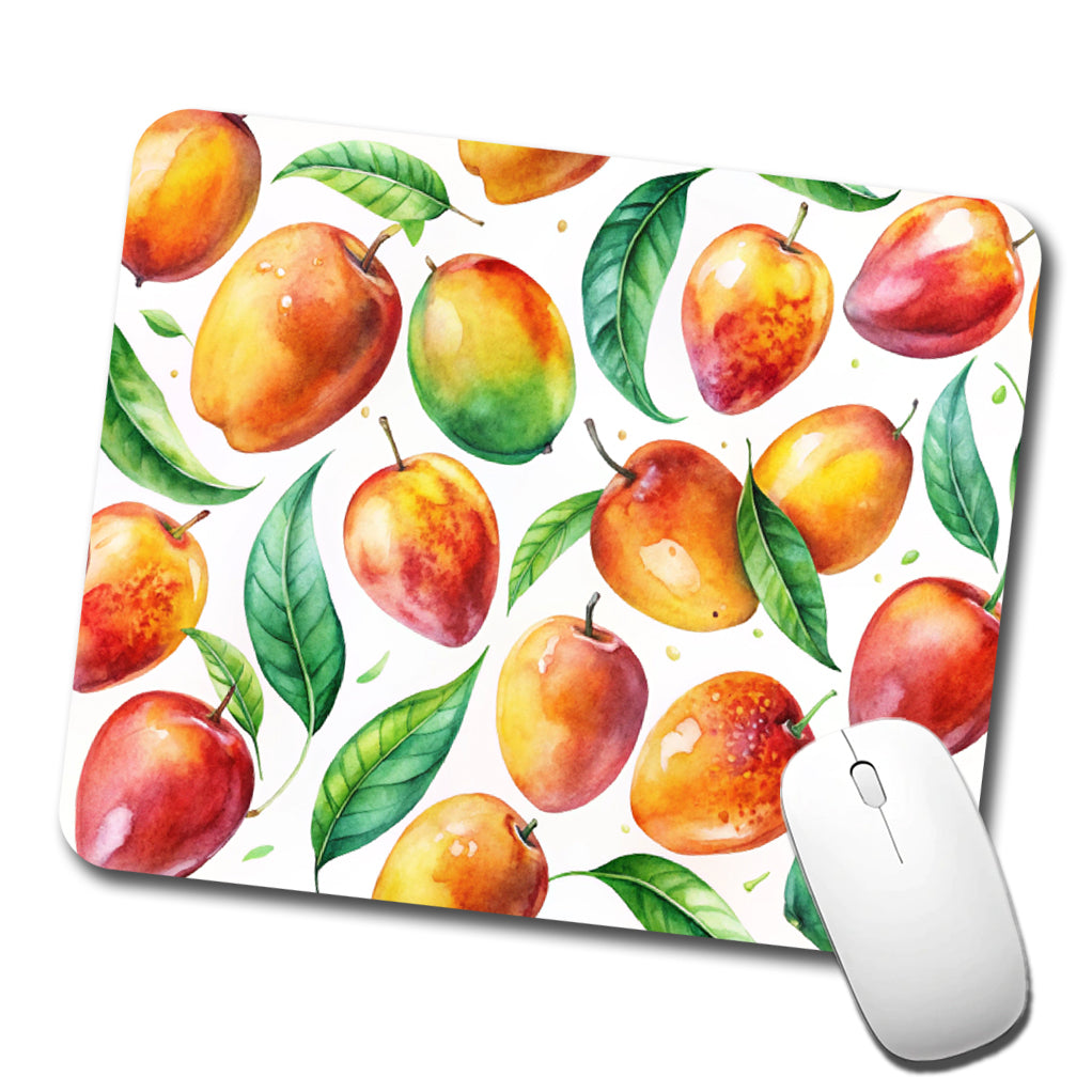 Mangos Fruit Watercolor Low Profile Mouse Pad Mat