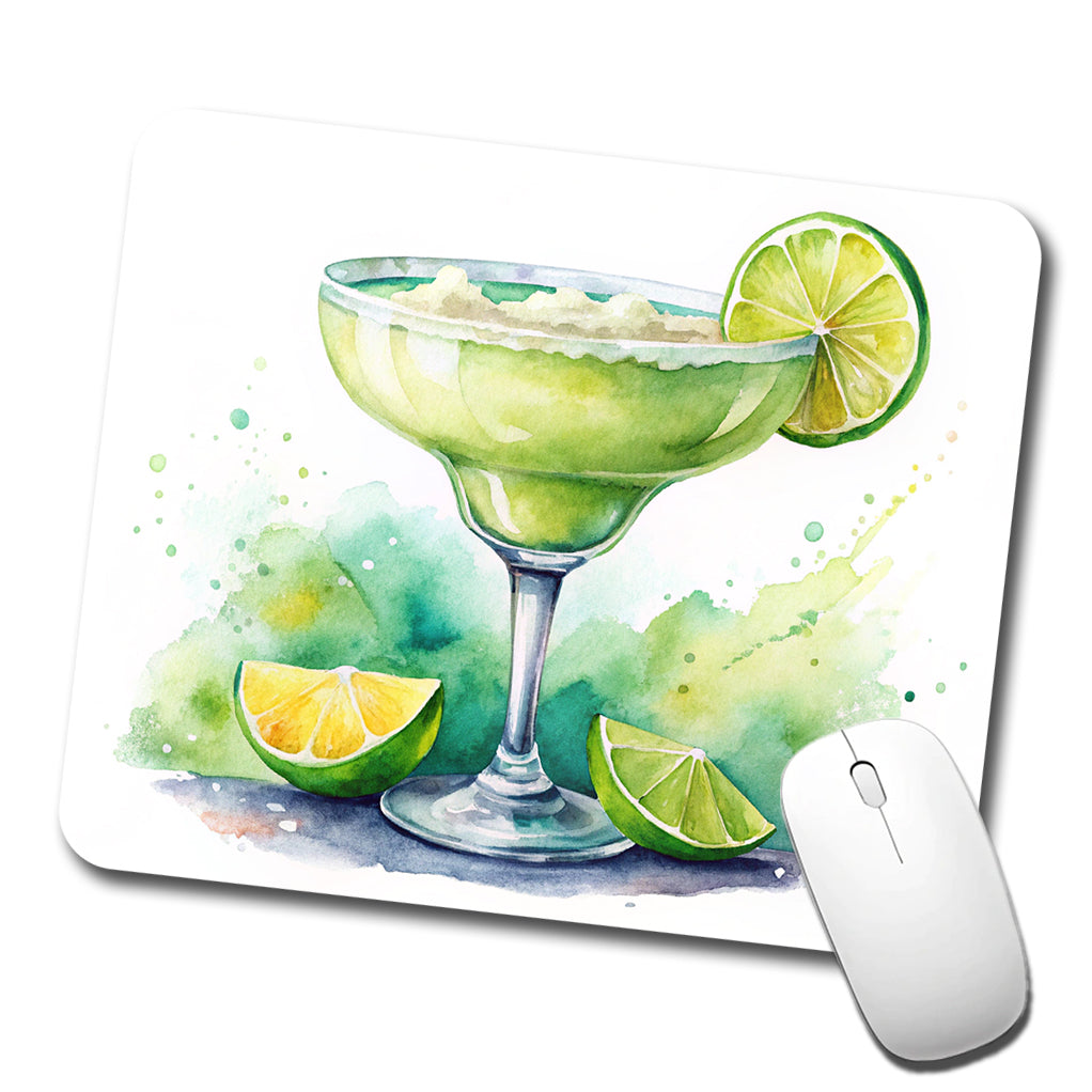 Margarita Green Drink Alcohol Low Profile Mouse Pad Mat