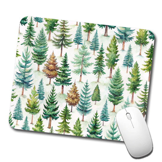 Pine Trees Forest Low Profile Mouse Pad Mat