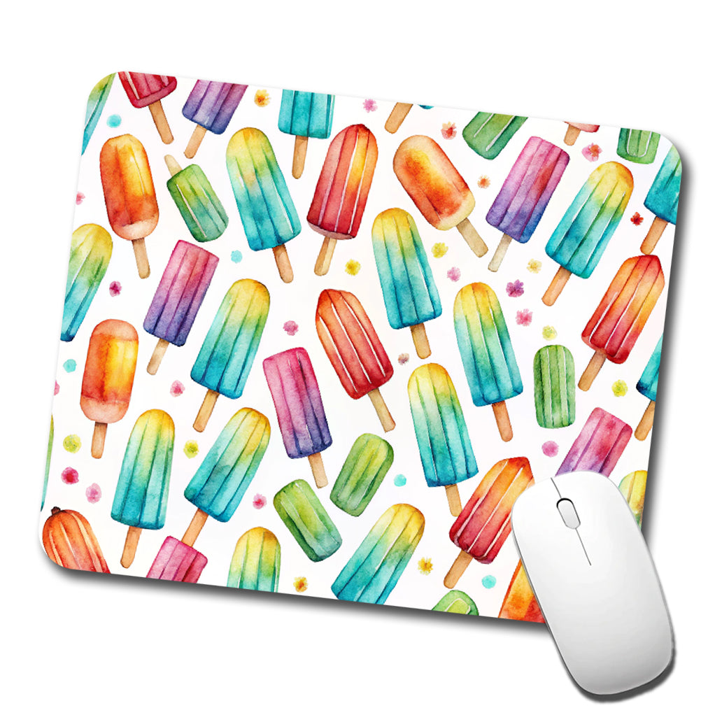 Popsicles Fun Colorful Low Profile Mouse Pad Mat