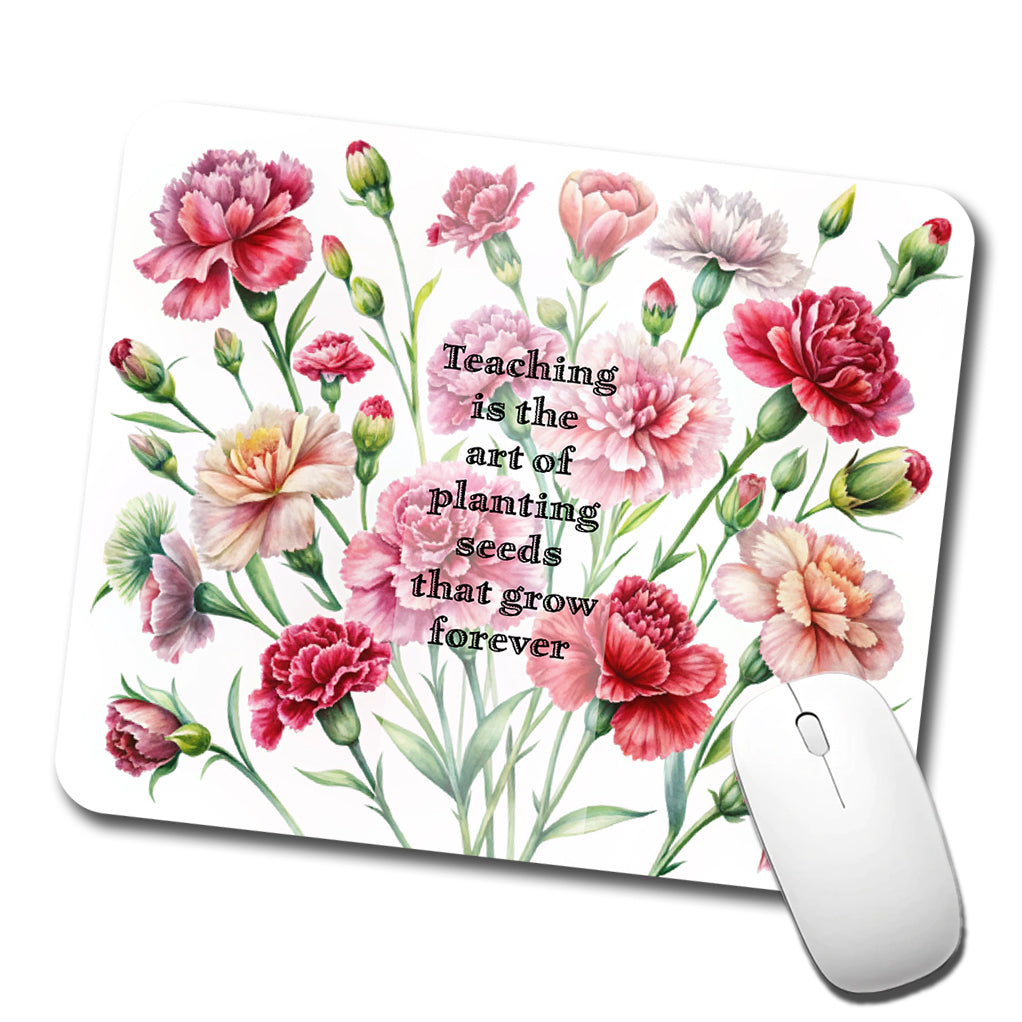 Teaching Art Of Planting Seeds Appreciation Carnations Flowers Low Profile Mouse Pad Mat