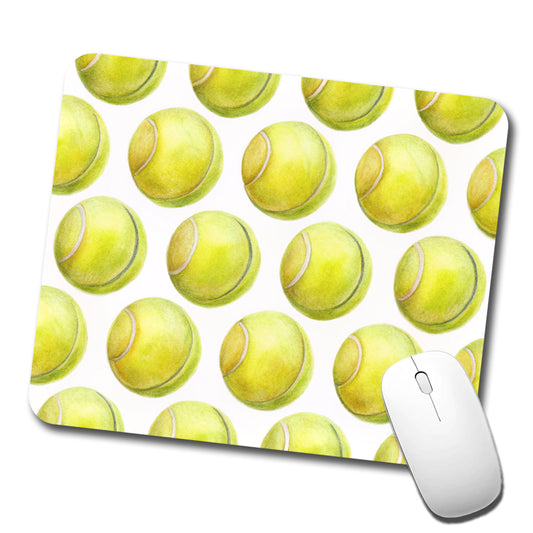 Tennis Balls In A Row Low Profile Mouse Pad Mat
