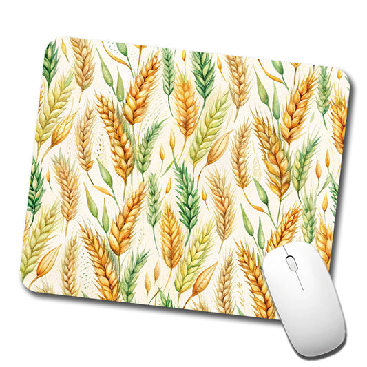 Wheat Watercolor Low Profile Mouse Pad Mat