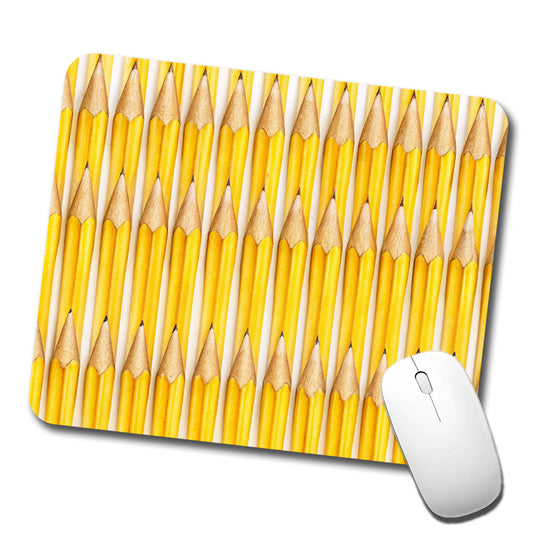 Yellow Pencils Teachers Artist Low Profile Mouse Pad Mat