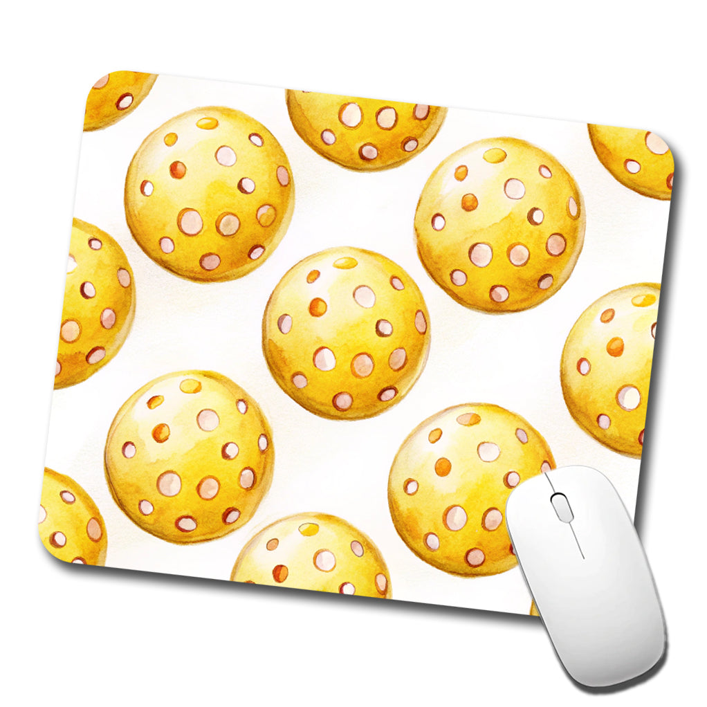 Yellow Pickleballs Low Profile Mouse Pad Mat