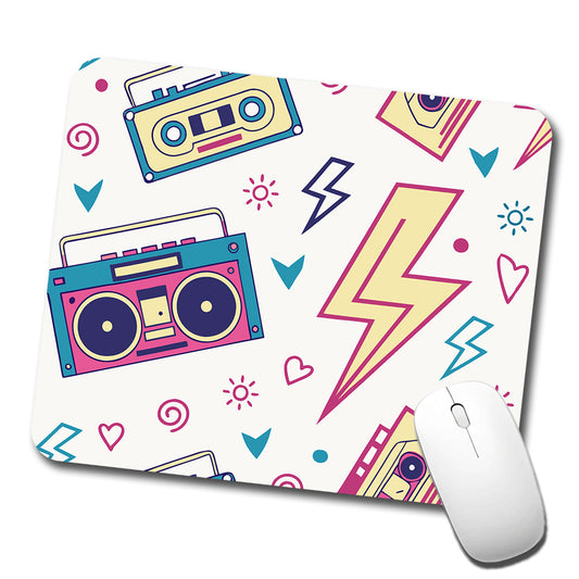80's Eighties Theme Style Low Profile Mouse Pad Mat