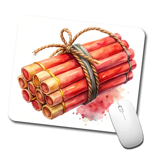 Bundle Of Sticks Of Dynamite Watercolor Low Profile Mouse Pad Mat