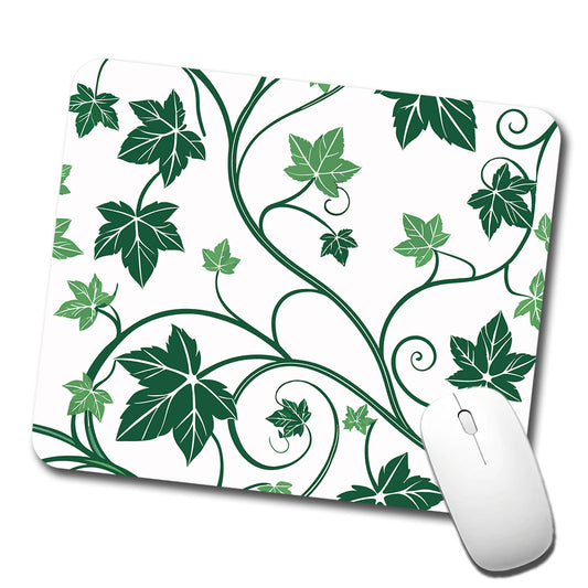 Green Ivy Vines Low Profile Mouse Pad Mat