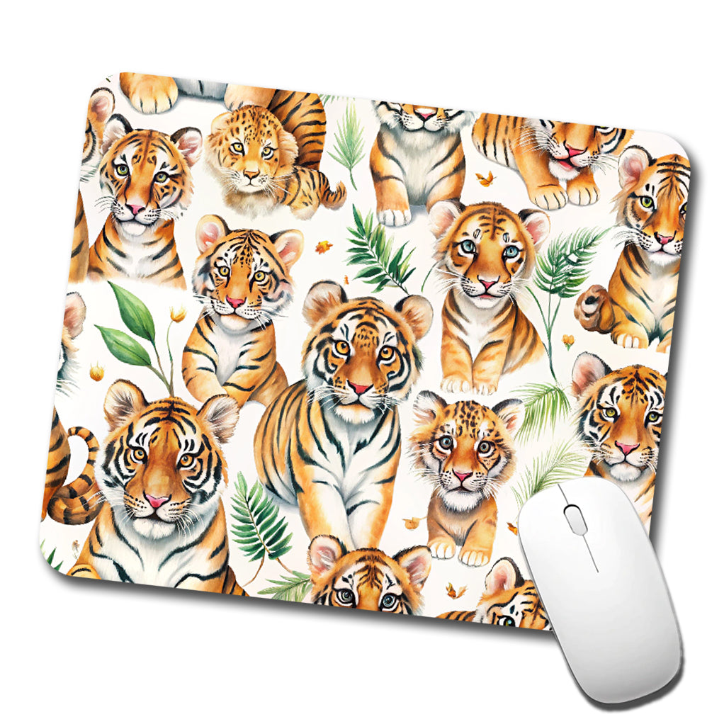 Lots Of Sweet Bengal Tigers Low Profile Mouse Pad Mat