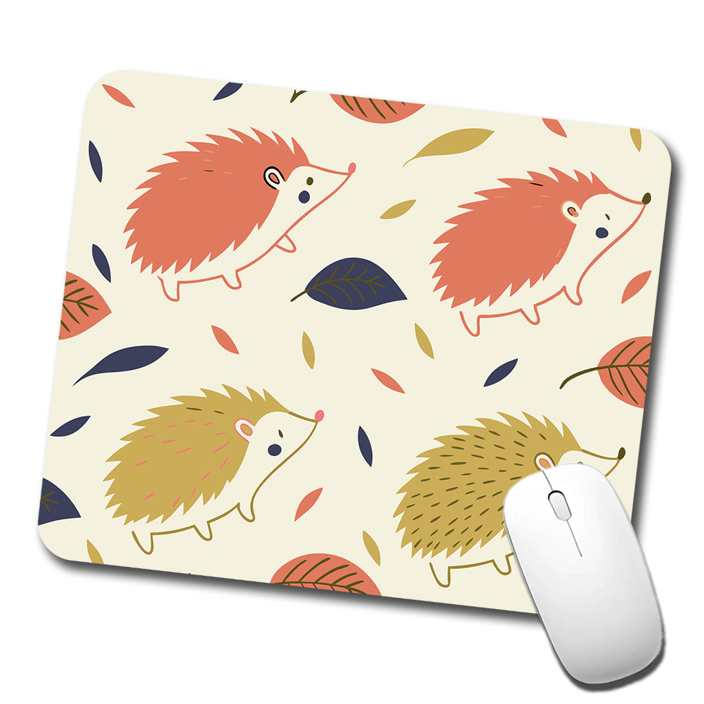Scattered Hedgehogs Cute Low Profile Mouse Pad Mat