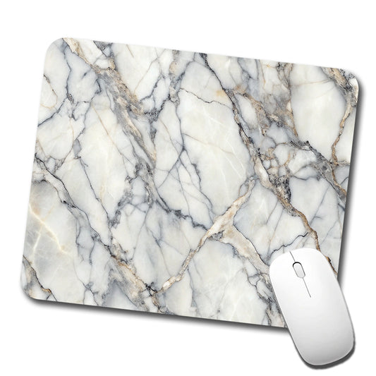 Sleek Faux Marble Low Profile Mouse Pad Mat