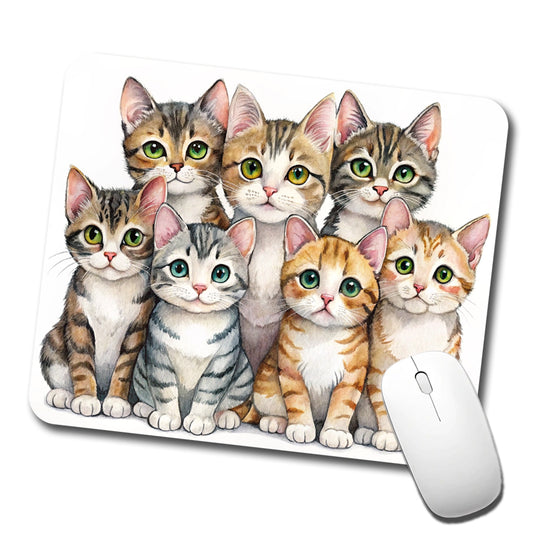 Sweet American Wirehair Cats Low Profile Mouse Pad Mat