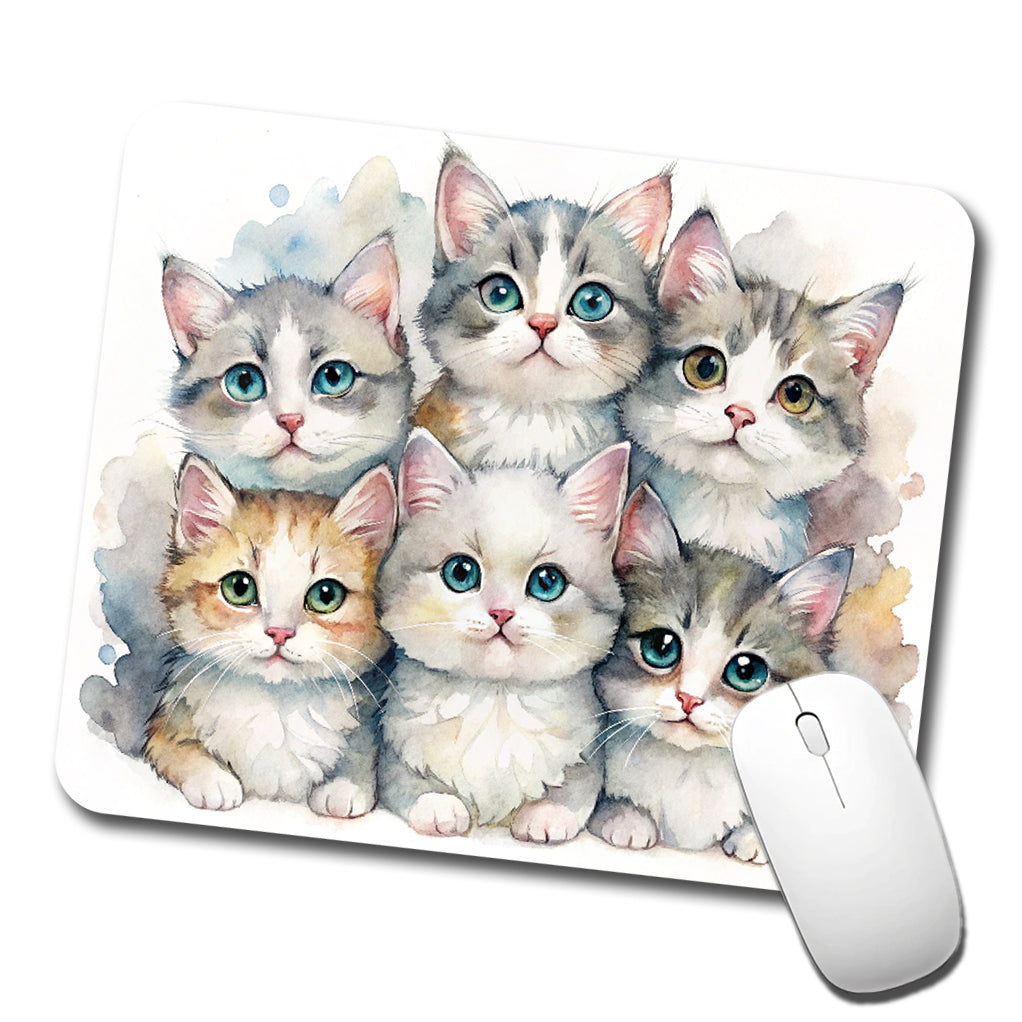 Sweet Australian Mist Cats Low Profile Mouse Pad Mat