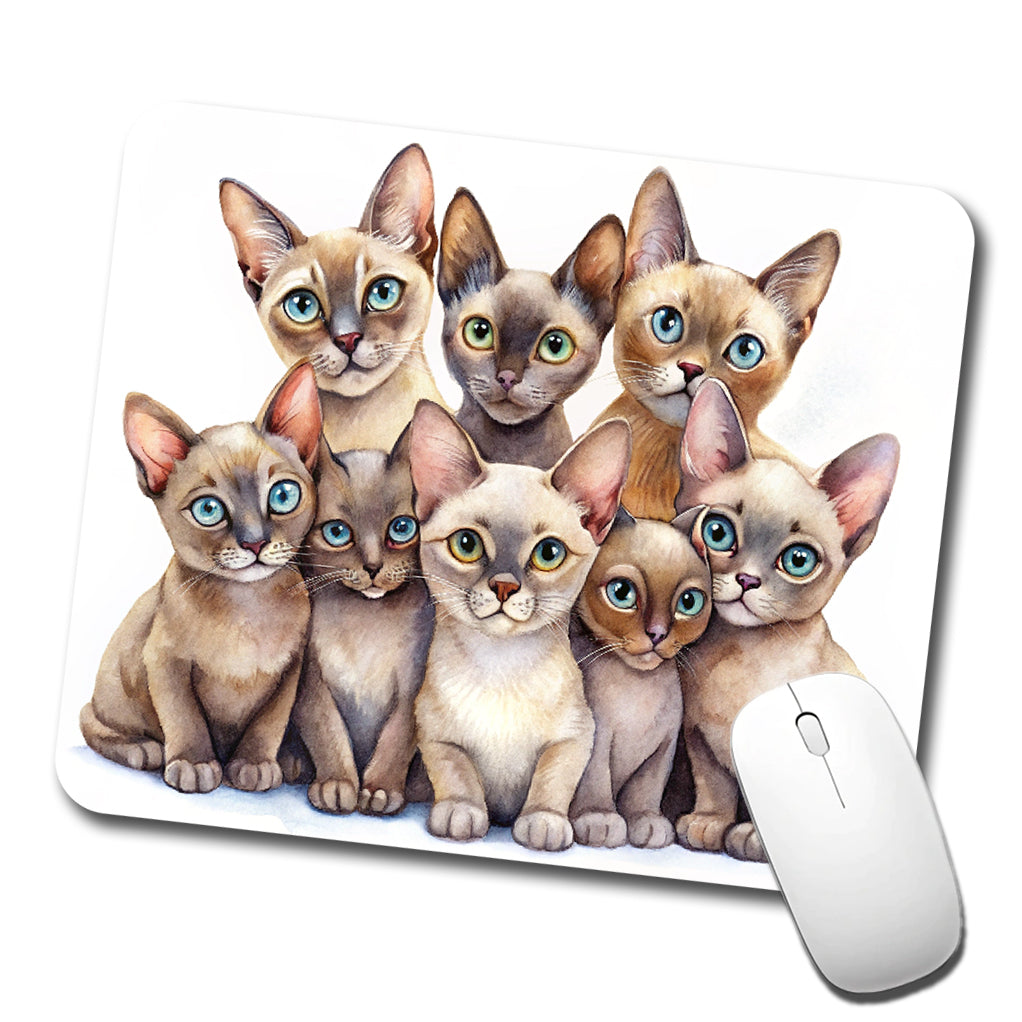 Sweet Burmese Cats Low Profile Mouse Pad Mat