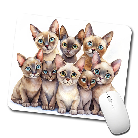 Sweet Burmese Cats Low Profile Mouse Pad Mat