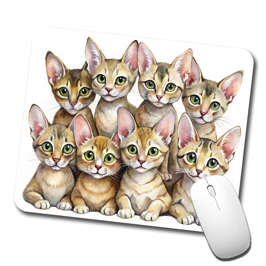 Sweet Chausie Cats Low Profile Mouse Pad Mat