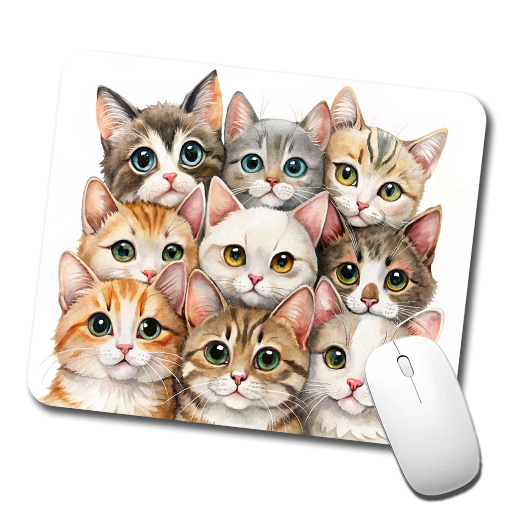 Sweet Javanese Cats Low Profile Mouse Pad Mat