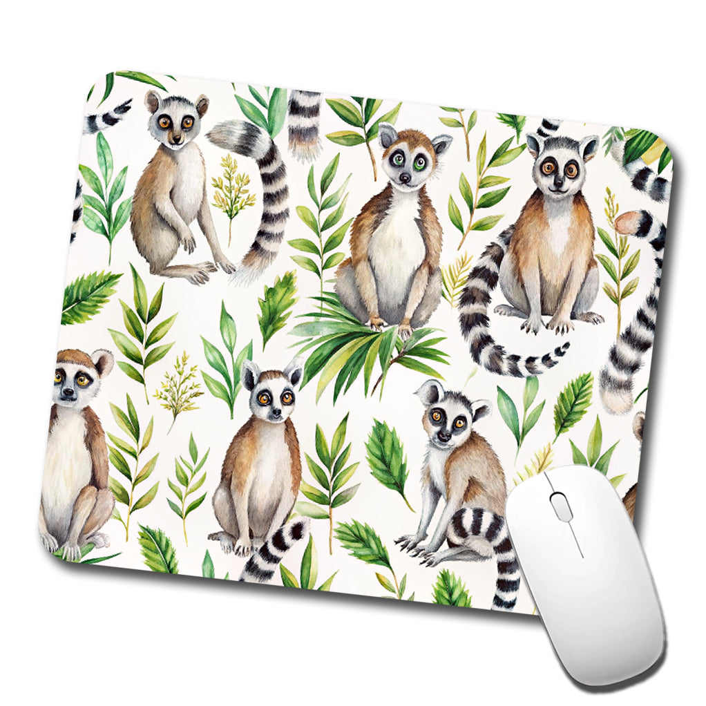 Sweet Ringtail Lemurs Low Profile Mouse Pad Mat