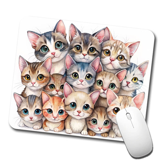 Sweet Singapura Cats Low Profile Mouse Pad Mat