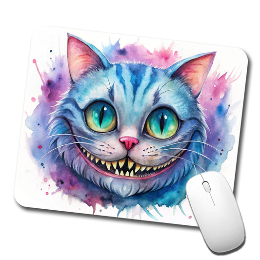 Cheshire Cat Alice in Wonderland Watercolor Low Profile Mouse Pad Mat