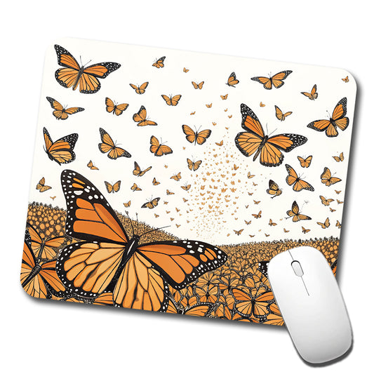 Monarch Butterflies Covering the Countryside Low Profile Mouse Pad Mat