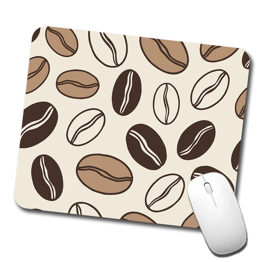 Coffee Beans Sketch Low Profile Mouse Pad Mat