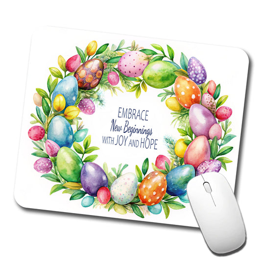 Embrace New Beginnings Easter Inspirational Low Profile Mouse Pad Mat