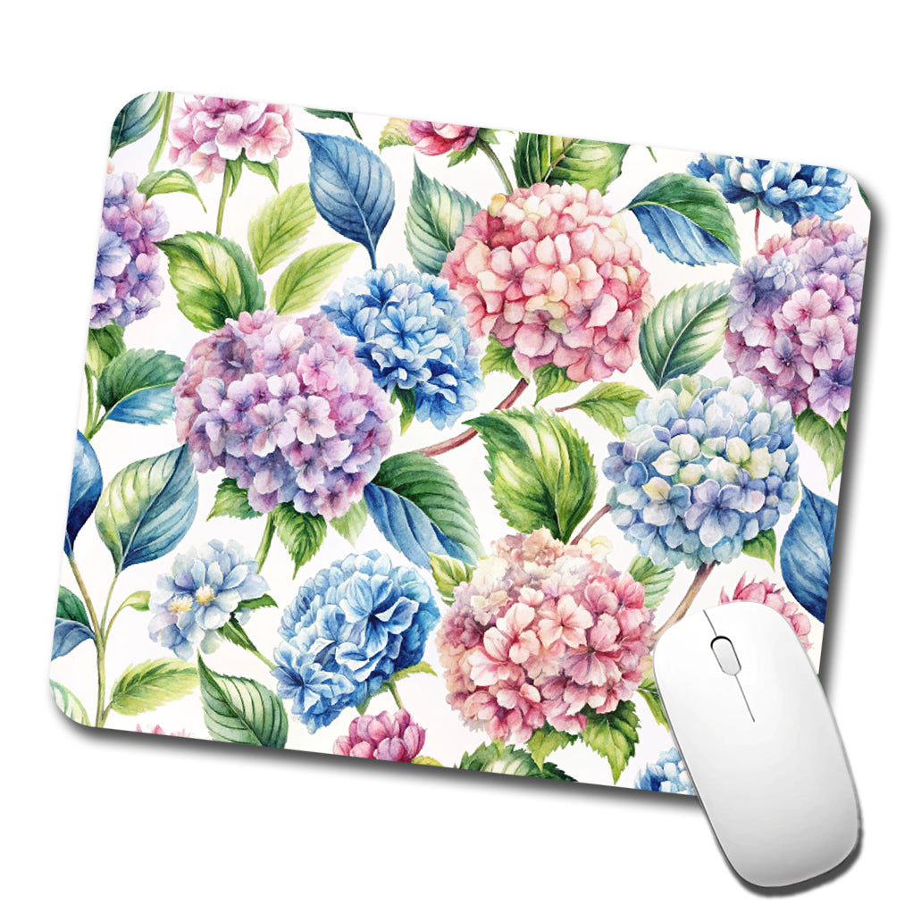 Hydrangea Flowers Wallpaper Low Profile Mouse Pad Mat