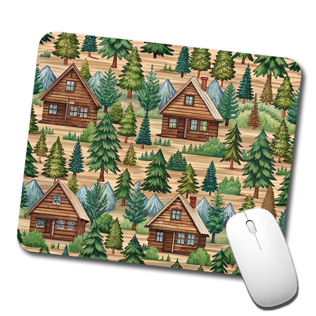 Log Cabin Pattern Low Profile Mouse Pad Mat