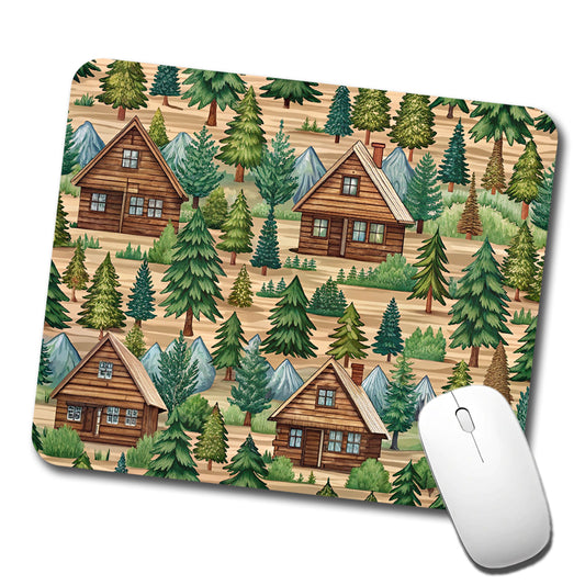 Log Cabin Pattern Low Profile Mouse Pad Mat