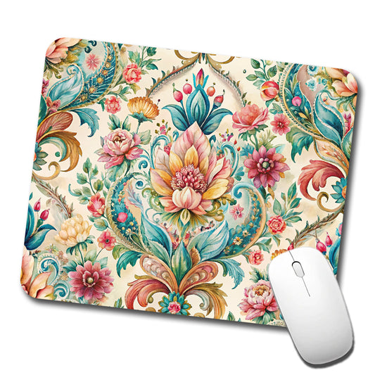 Refined Bohemian Wallpaper Low Profile Mouse Pad Mat