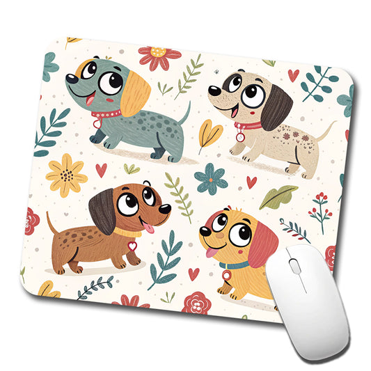 Adorable Dogs Low Profile Mouse Pad Mat