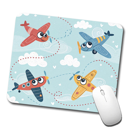 Airplanes Cute Cartoon Low Profile Mouse Pad Mat