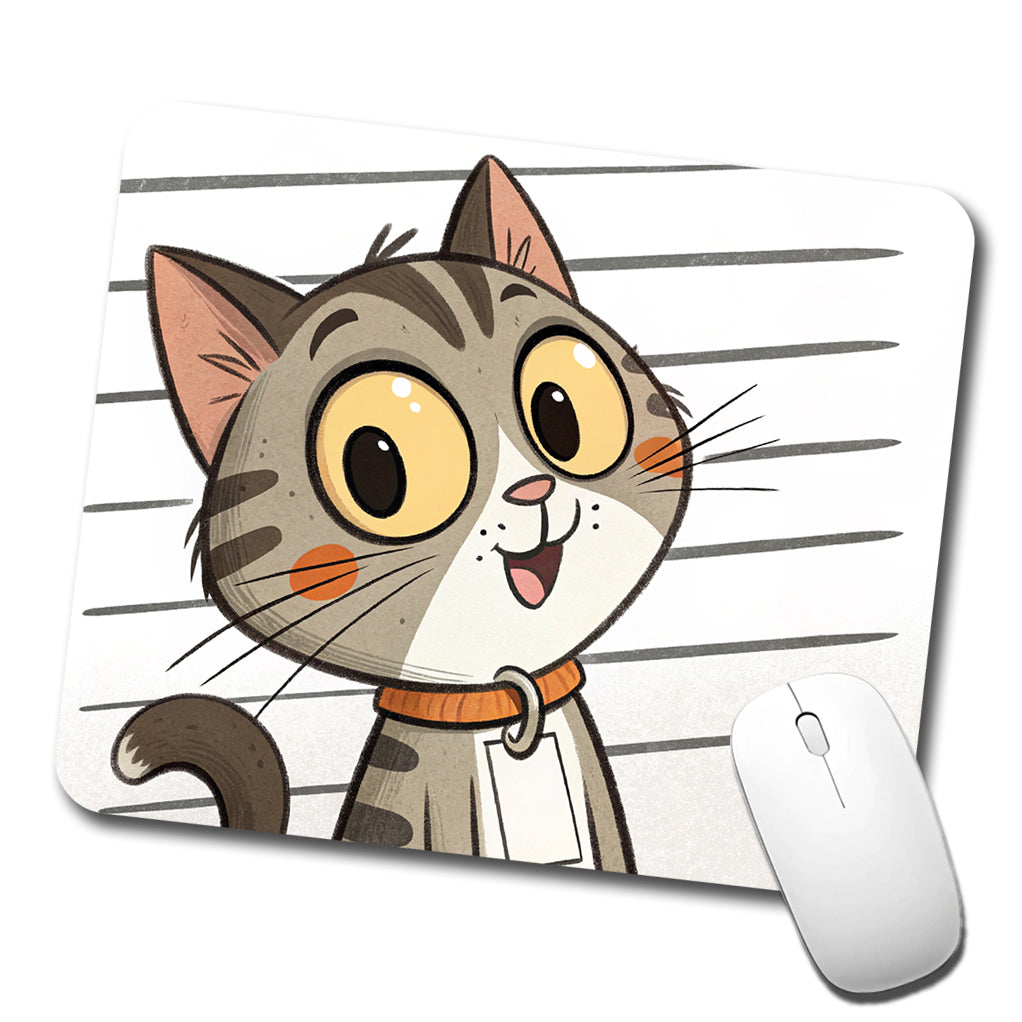 Cat Mug Shot Low Profile Mouse Pad Mat