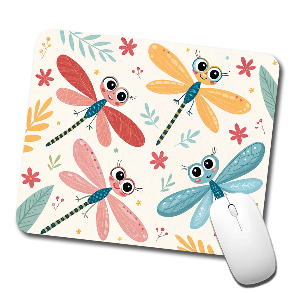 Cute Dragonflies Low Profile Mouse Pad Mat