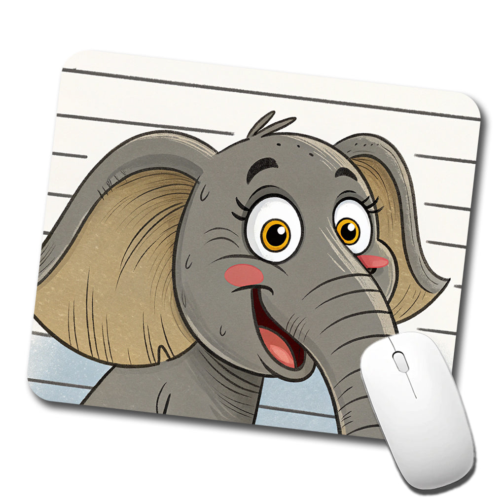 Elephant Mug Shot Low Profile Mouse Pad Mat