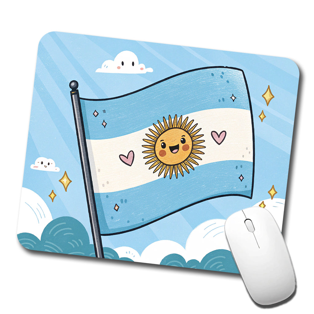 Kawaii Argentina Flag Low Profile Mouse Pad Mat